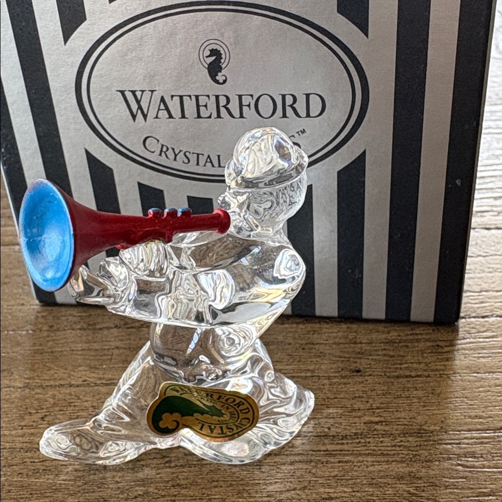 Waterford Crystal Clown with Trumpet Figurine Merry Music Collection Ireland NWT